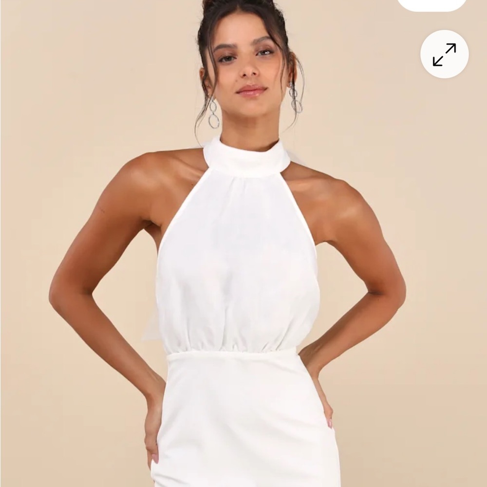 Lulu's Chic White Backless Dress